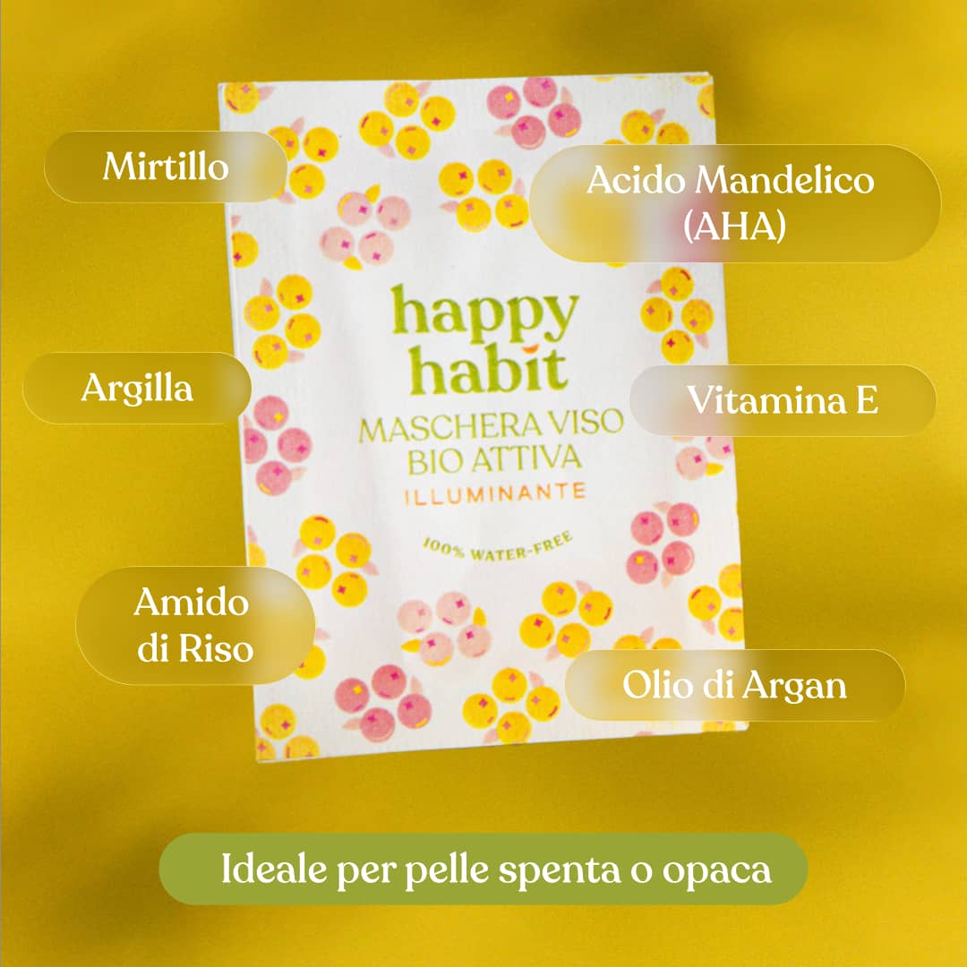 Maschera Viso Bio Attiva Illuminante Monodose