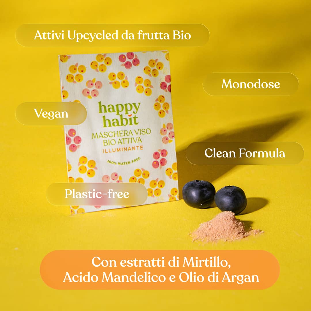 Maschera Viso Bio Attiva Illuminante Monodose