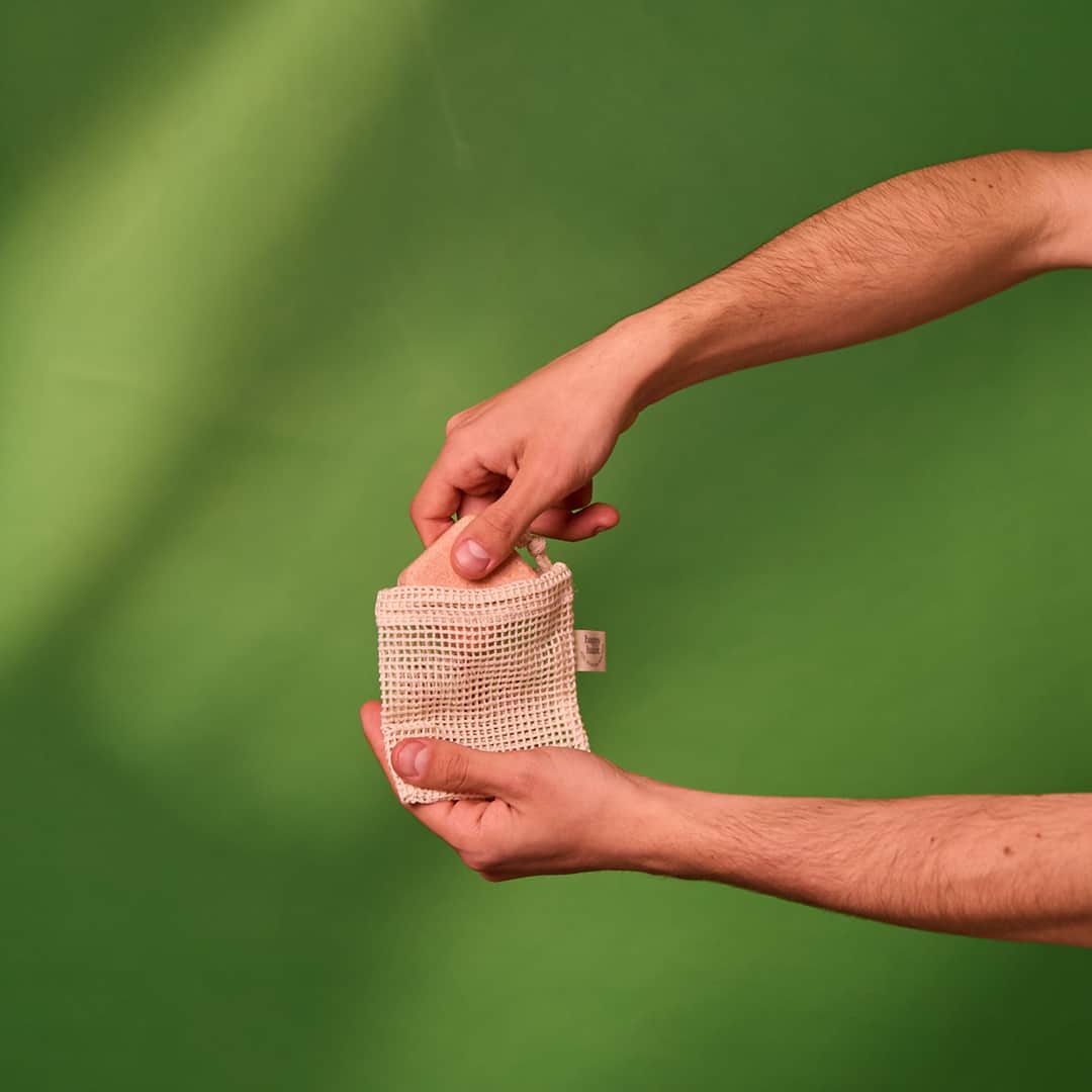 Sacchettino porta solidi in bio cotone