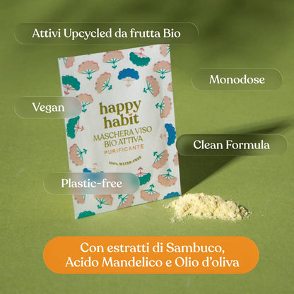 Maschera Viso Bio Attiva Purificante Monodose