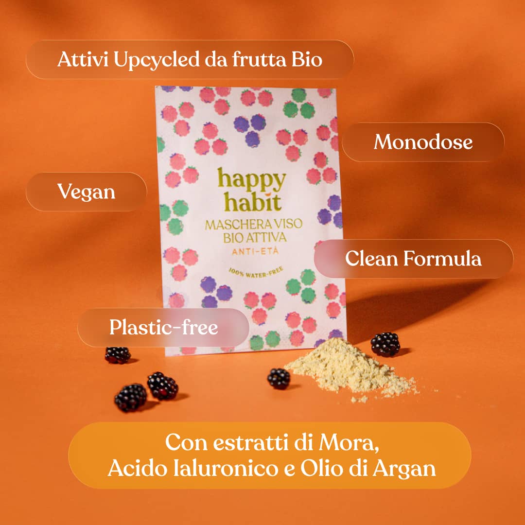 Maschera Viso Bio Attiva Anti-Età Monodose