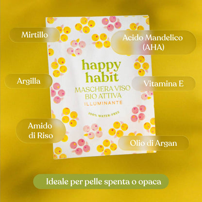 Maschera Viso Bio Attiva Illuminante Monodose