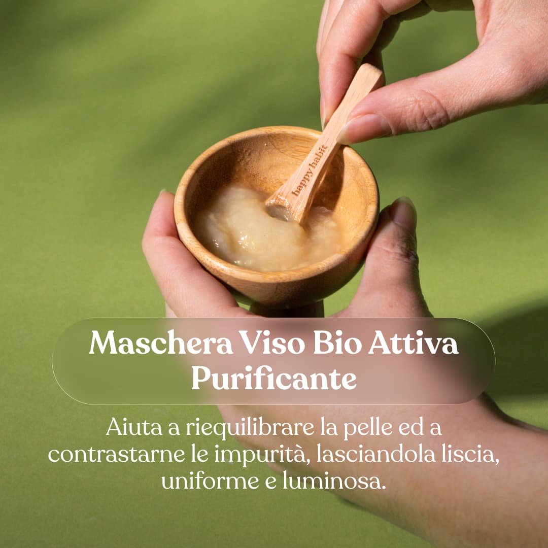 Maschera Viso Bio Attiva Purificante