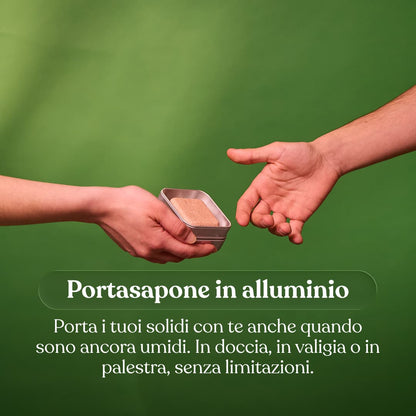 Portasapone in alluminio