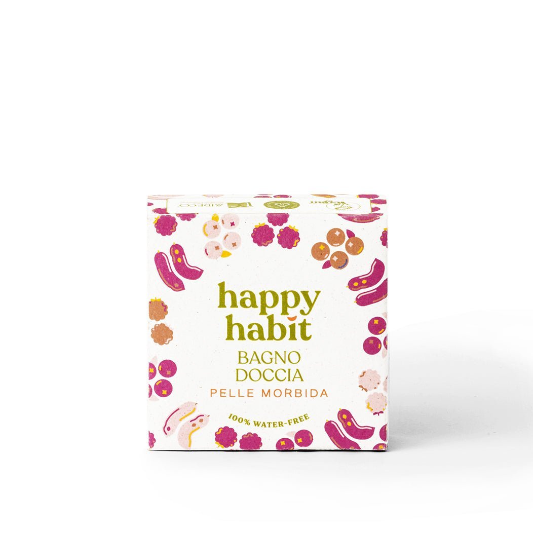 Routine Doccia Capelli Secchi - Happy Habit  - bagno doccia solido - cosmetici plastic free