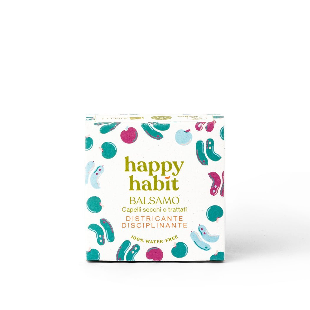 Routine Doccia Capelli Secchi - Happy Habit - balsamo solido districante - cosmetici plastic free