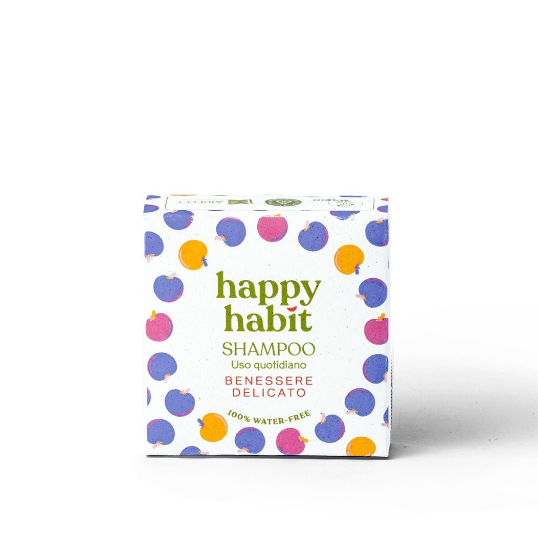 Routine Doccia Lavaggi Frequenti - Happy Habit  - shampoo solido - balsamo solido - plastic free