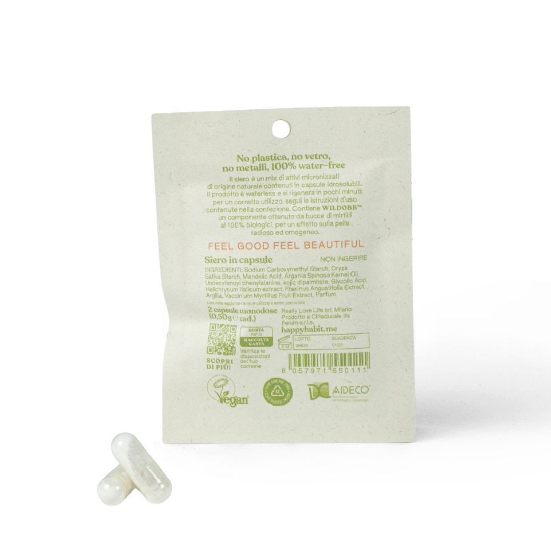 Maschera Viso Bio Attiva Illuminante - 2 capsule - Happy Habit